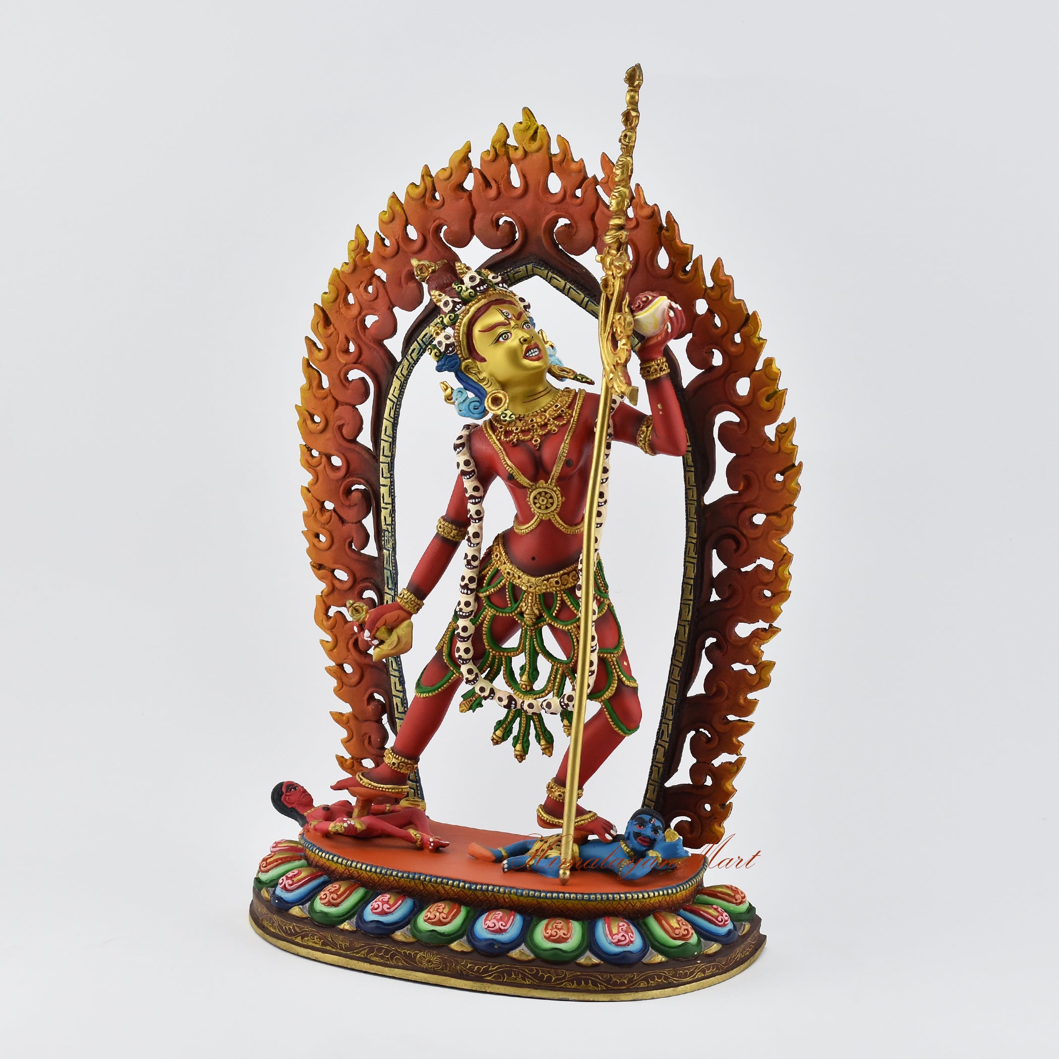 Hand-Painted Vajrayogini Statue Left Detail