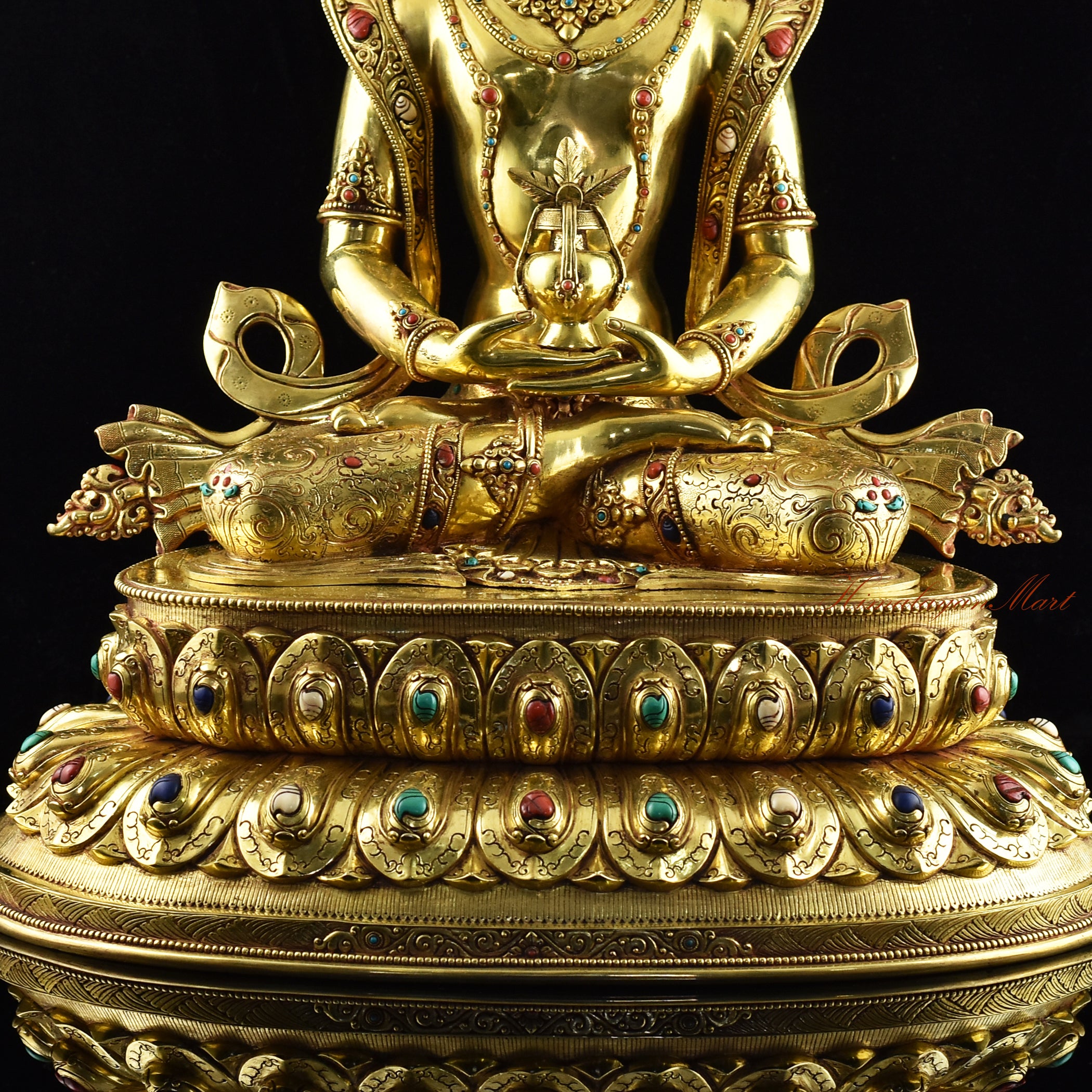 Handcrafted Tibetan Aparmita Statue Details