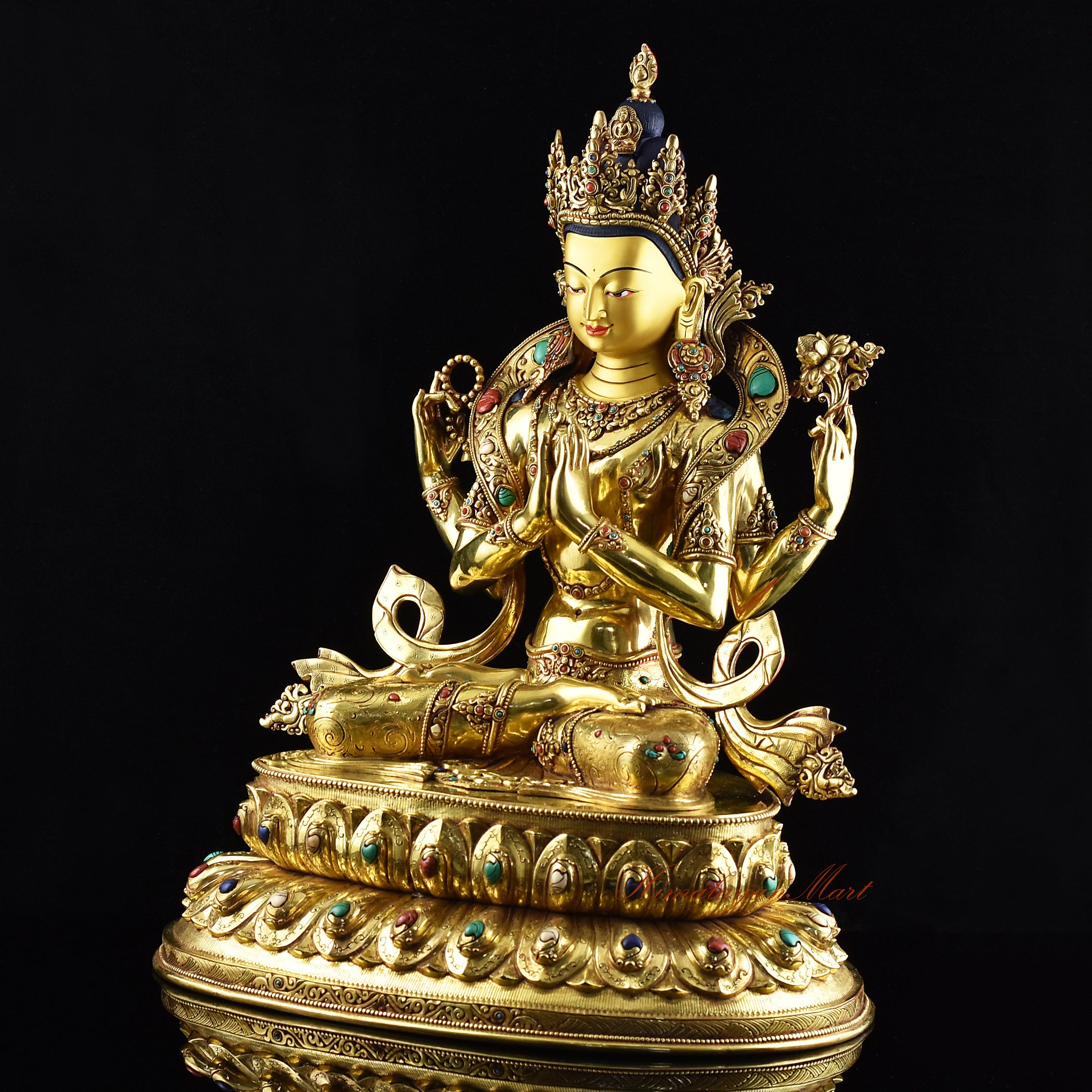 Handcrafted Buddhist Chenrezig Statue