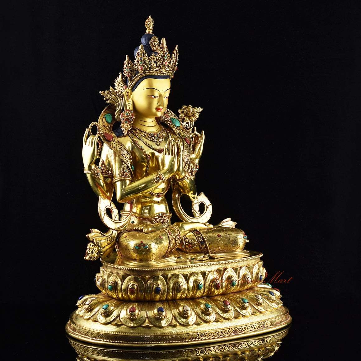 Handcrafted Tibetan Chenrezig Statue