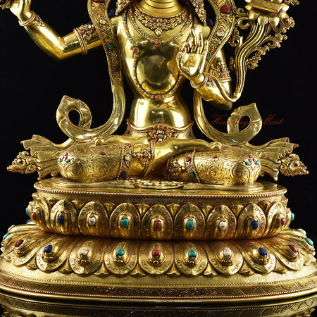 Handcrafted Manjushri Statue Details