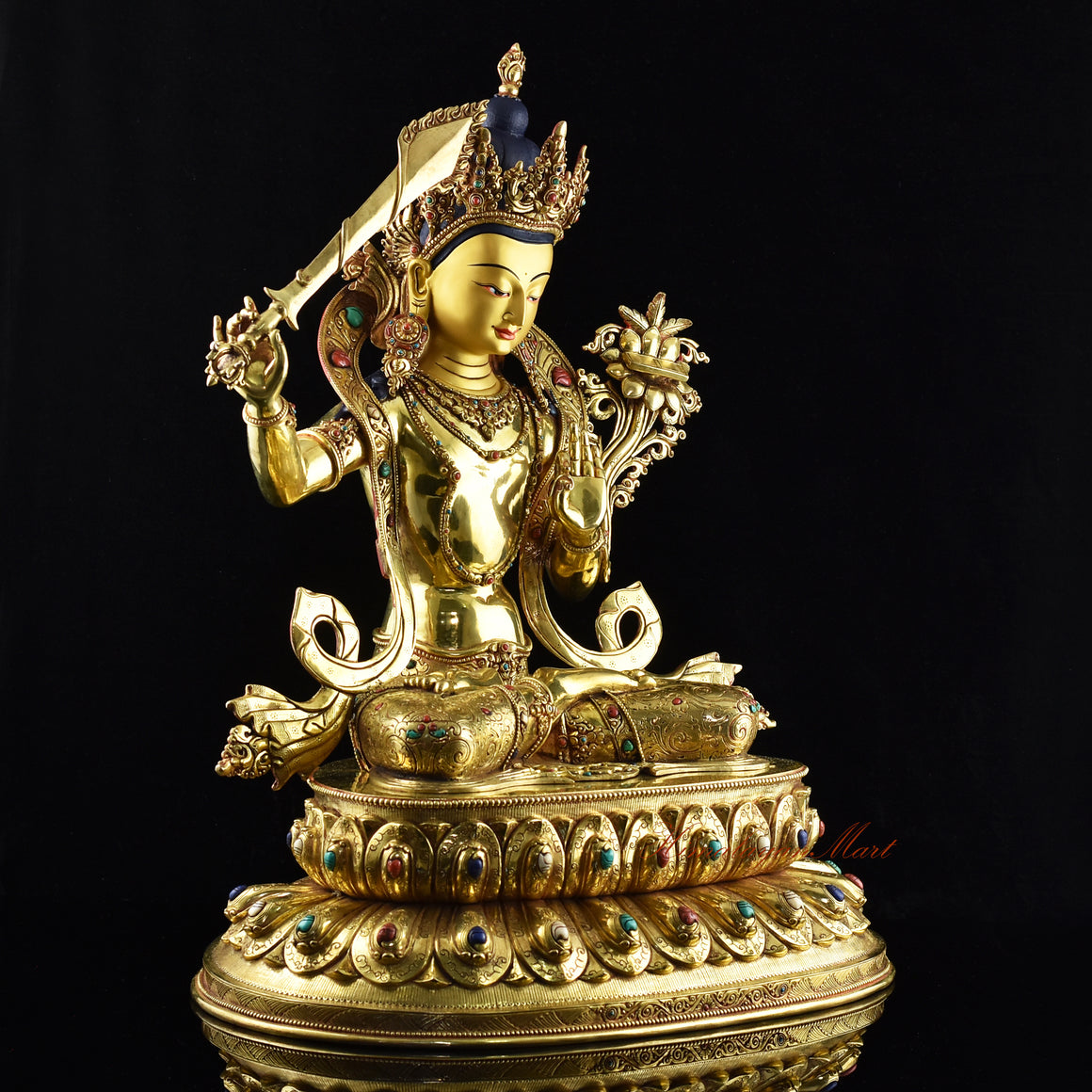 Handcrafted Tibetan Manjushri Statue