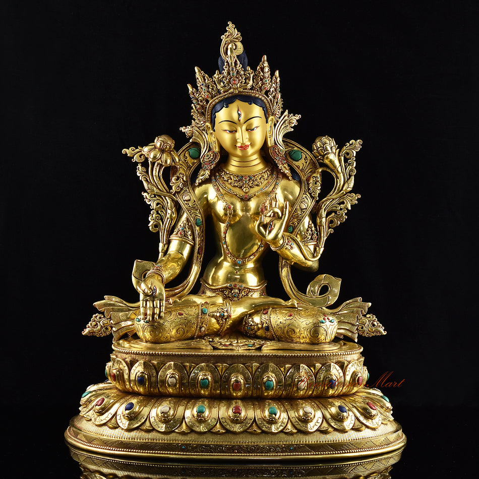 Handcrafted White Tara Statue