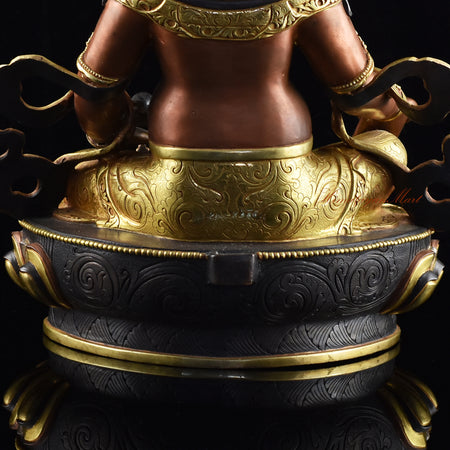 Yellow Dzambhala Kubera Statue Details