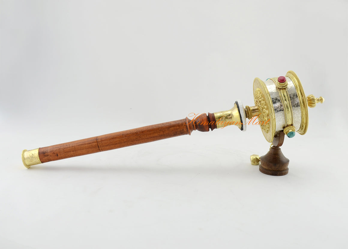 Handheld Prayer Wheel | Sacred Tool for Mantra Recitation and Meditation