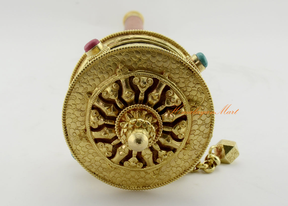 Handheld Prayer Wheel Top Detail