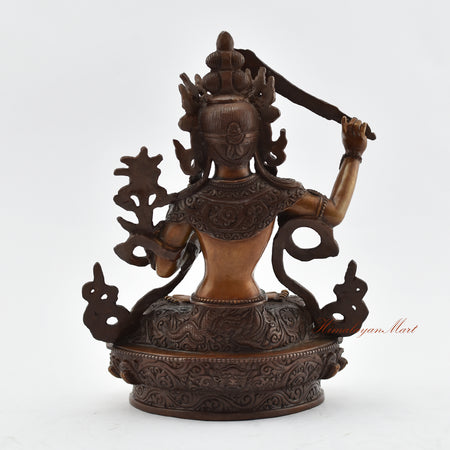 Handmade Manjushri Statue Back Detail