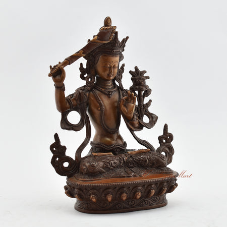 Handmade Manjushri Statue Right Detail