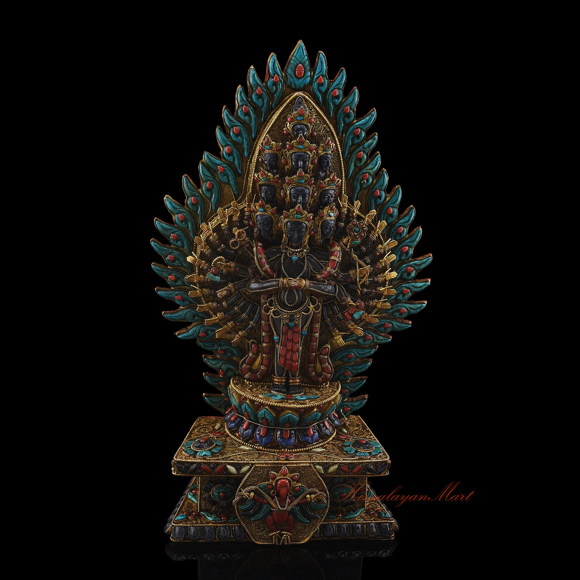 Lapis Inlaid Avalokiteshvara Statue