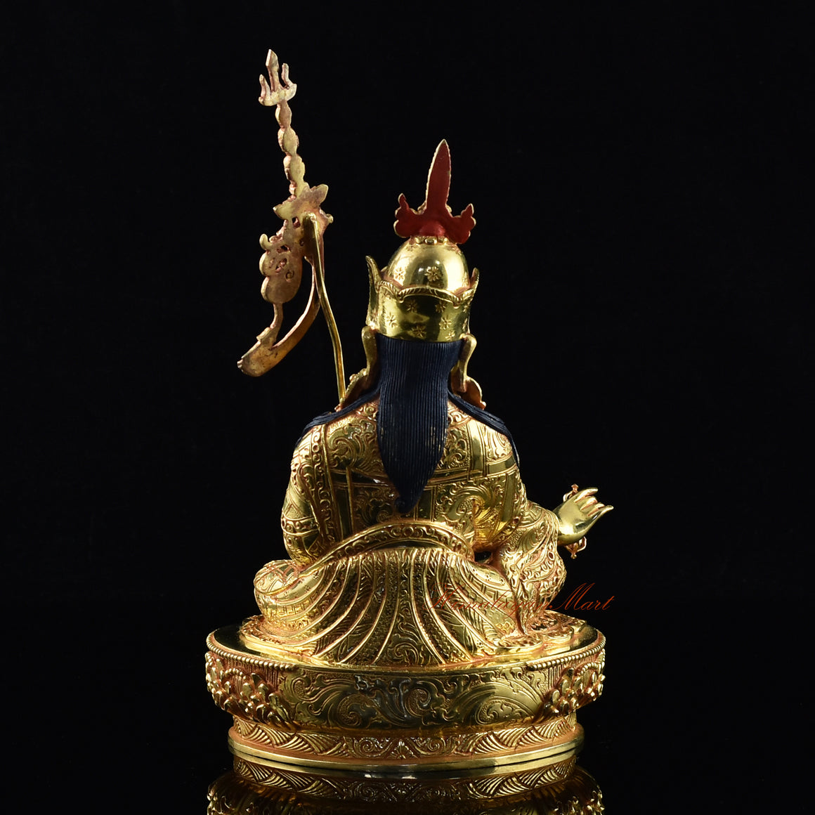 Lotus Born Padmasambhava Statue Back Detail