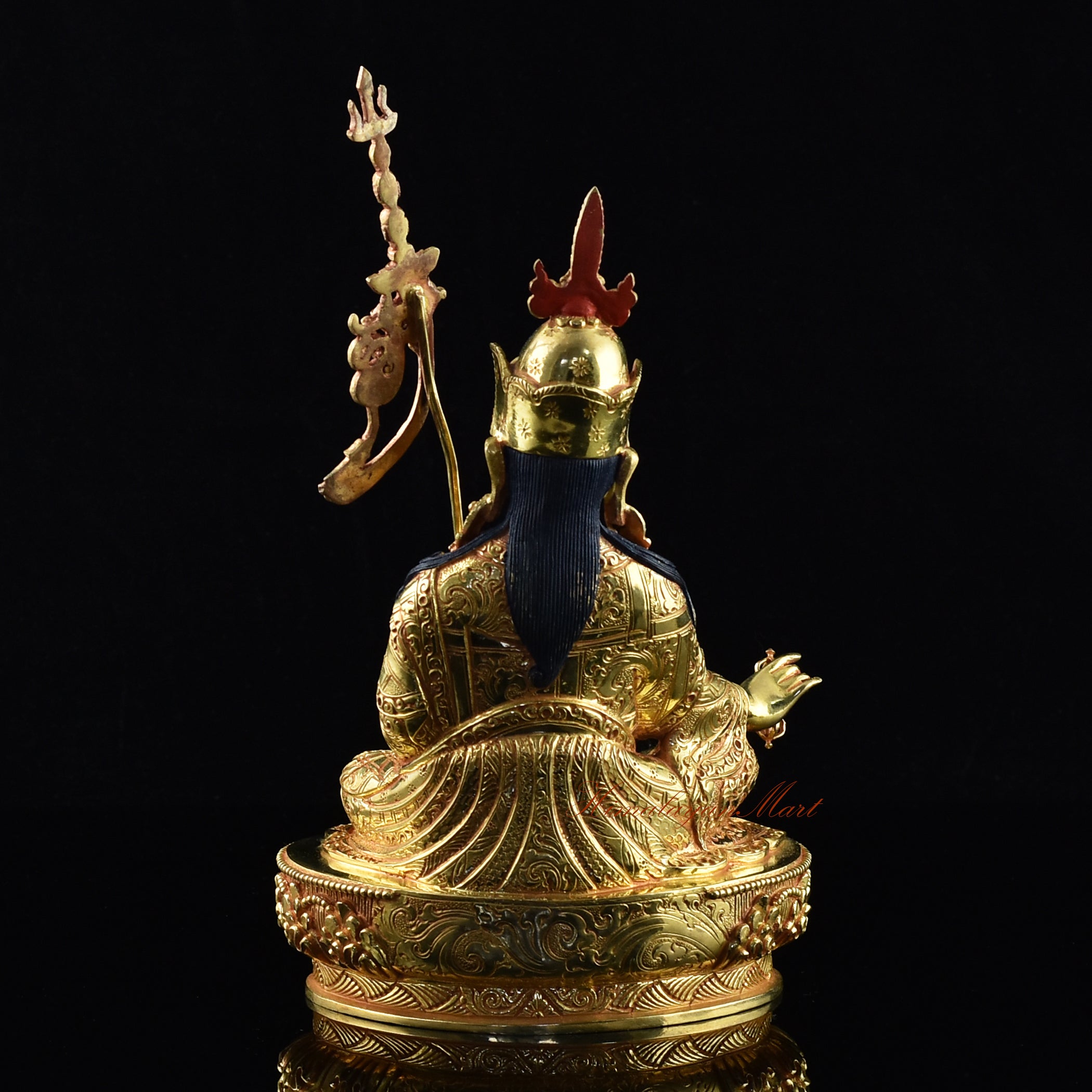 Lotus Born Padmasambhava Statue Back Detail