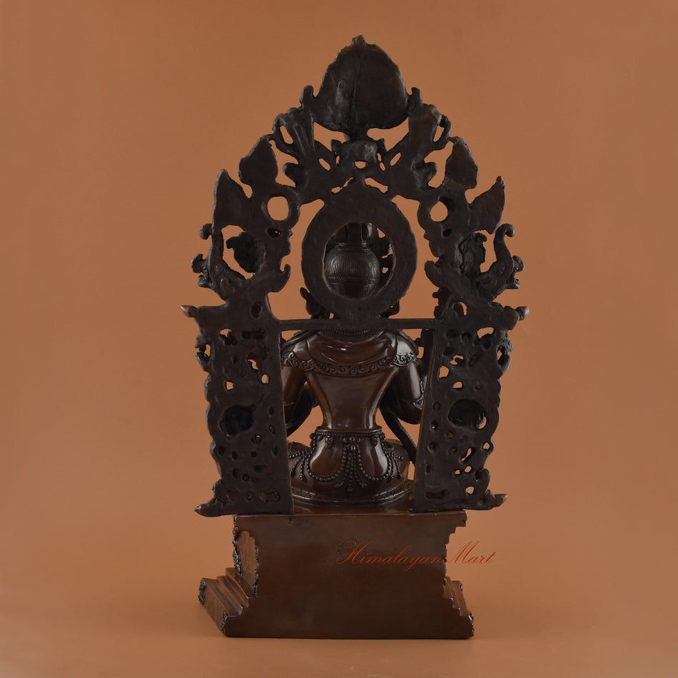 Oxidized Maitreya Statue-Future Buddha