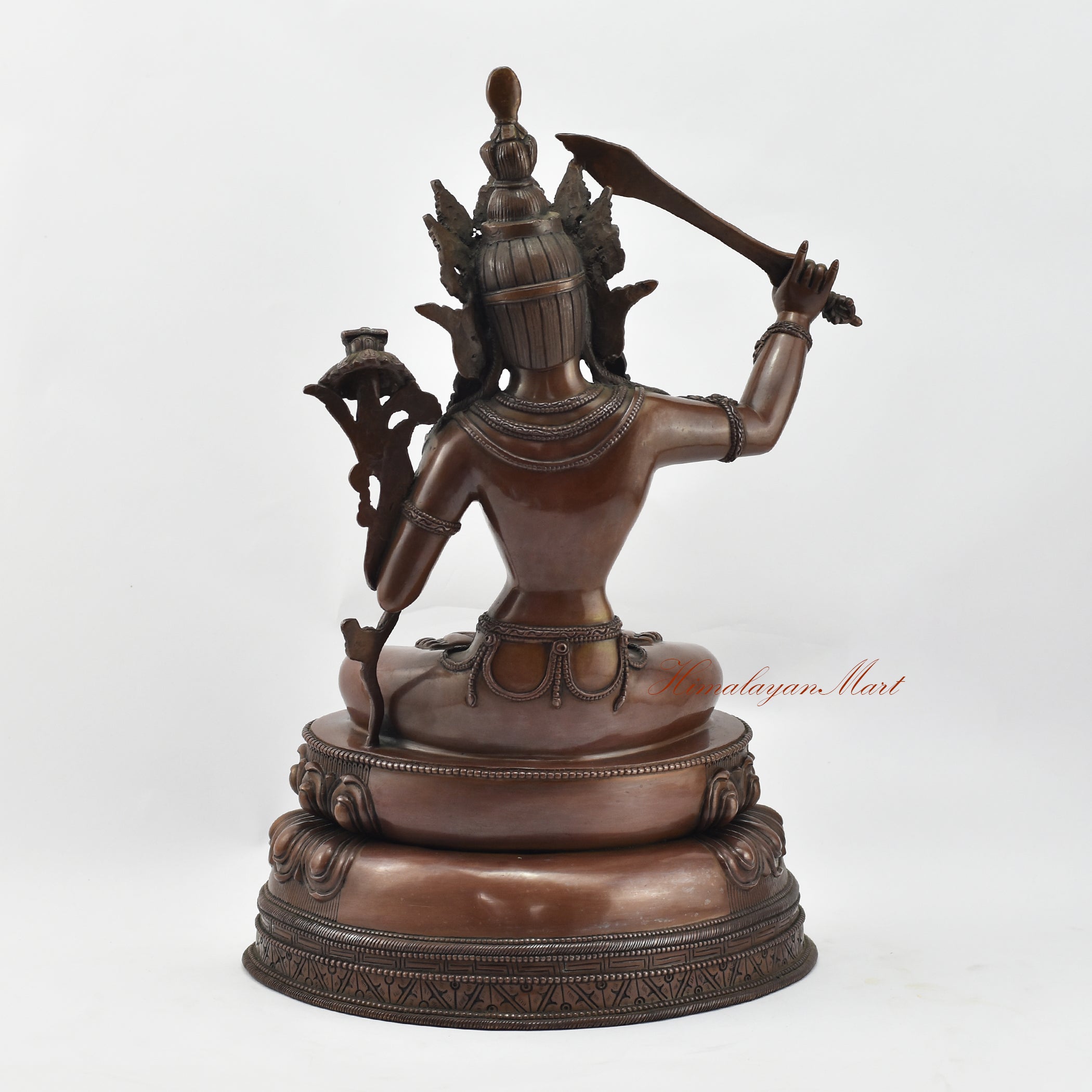 Manjushri Bodhisattva of Wisdom Statue Back Details