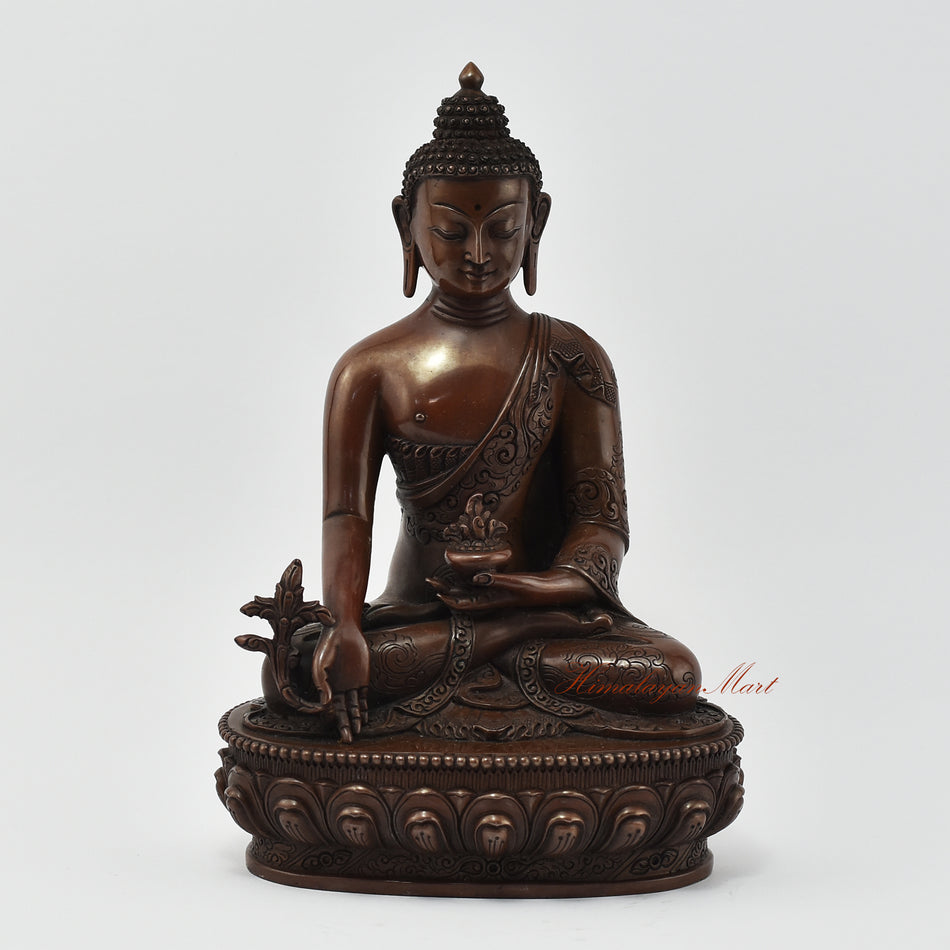 Medicine Buddha Copper Statue | A Timeless Embodiment of Healing and Serenity