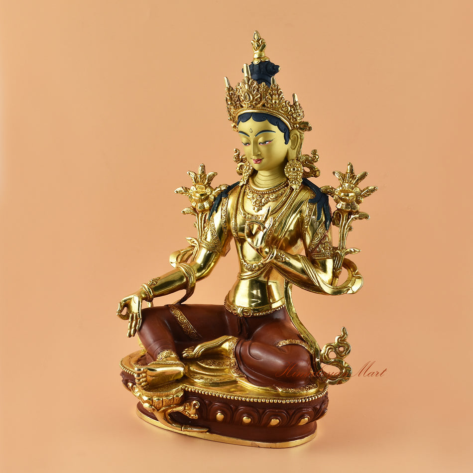 Green Tara Statue for Mediation