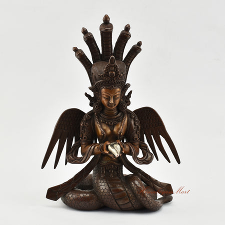 Naag Kanya Statue | Beautifully Handmade Copper Statue with a Stunning Oxidation Finish