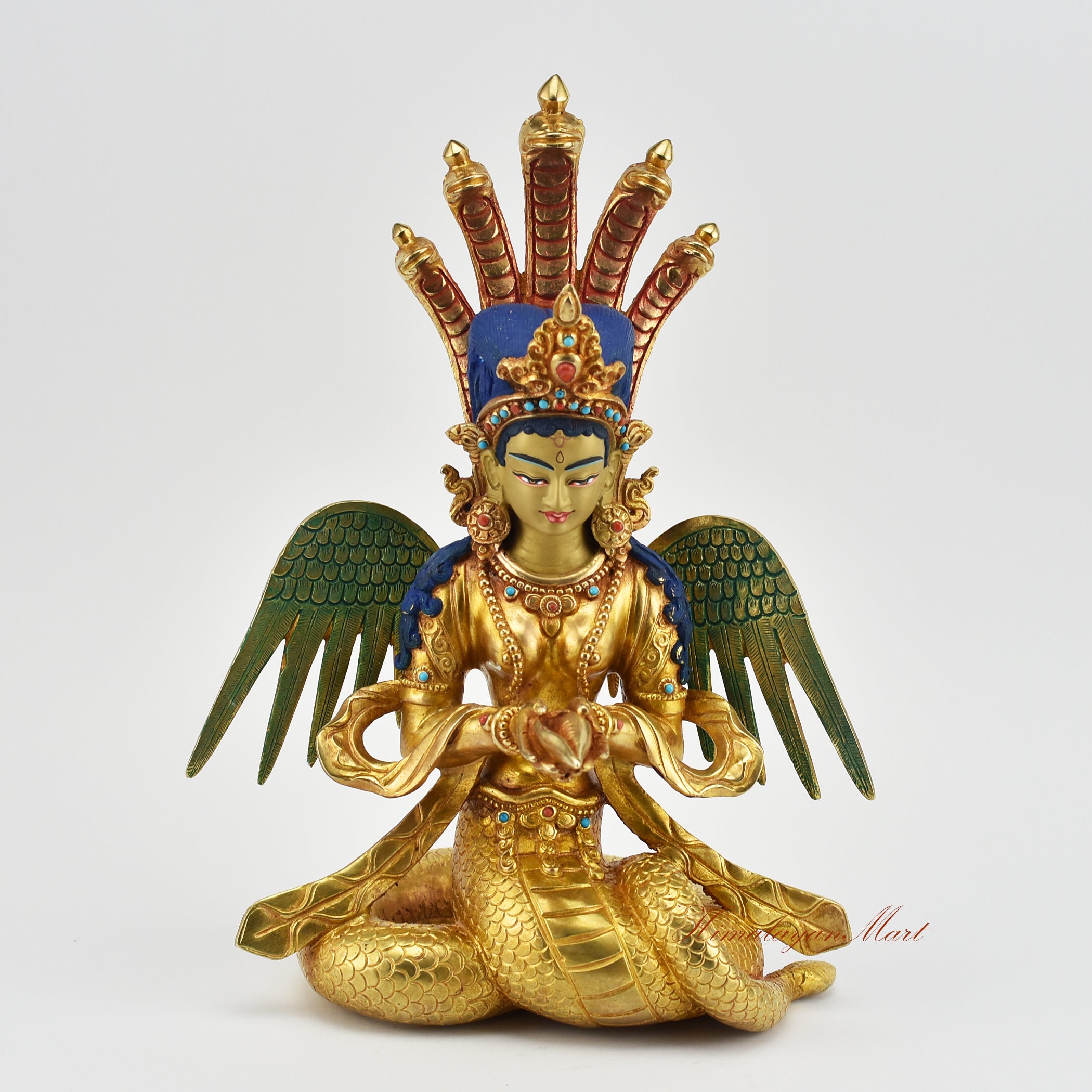 Nag Kanya Statue | The Guardian Goddess of the Three Realms Beautifully Handmade Copper Statue