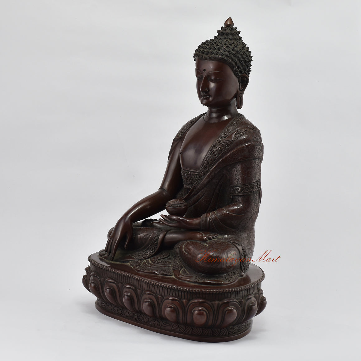 Buddhist Oxidized Shakyamuni Buddha Statue