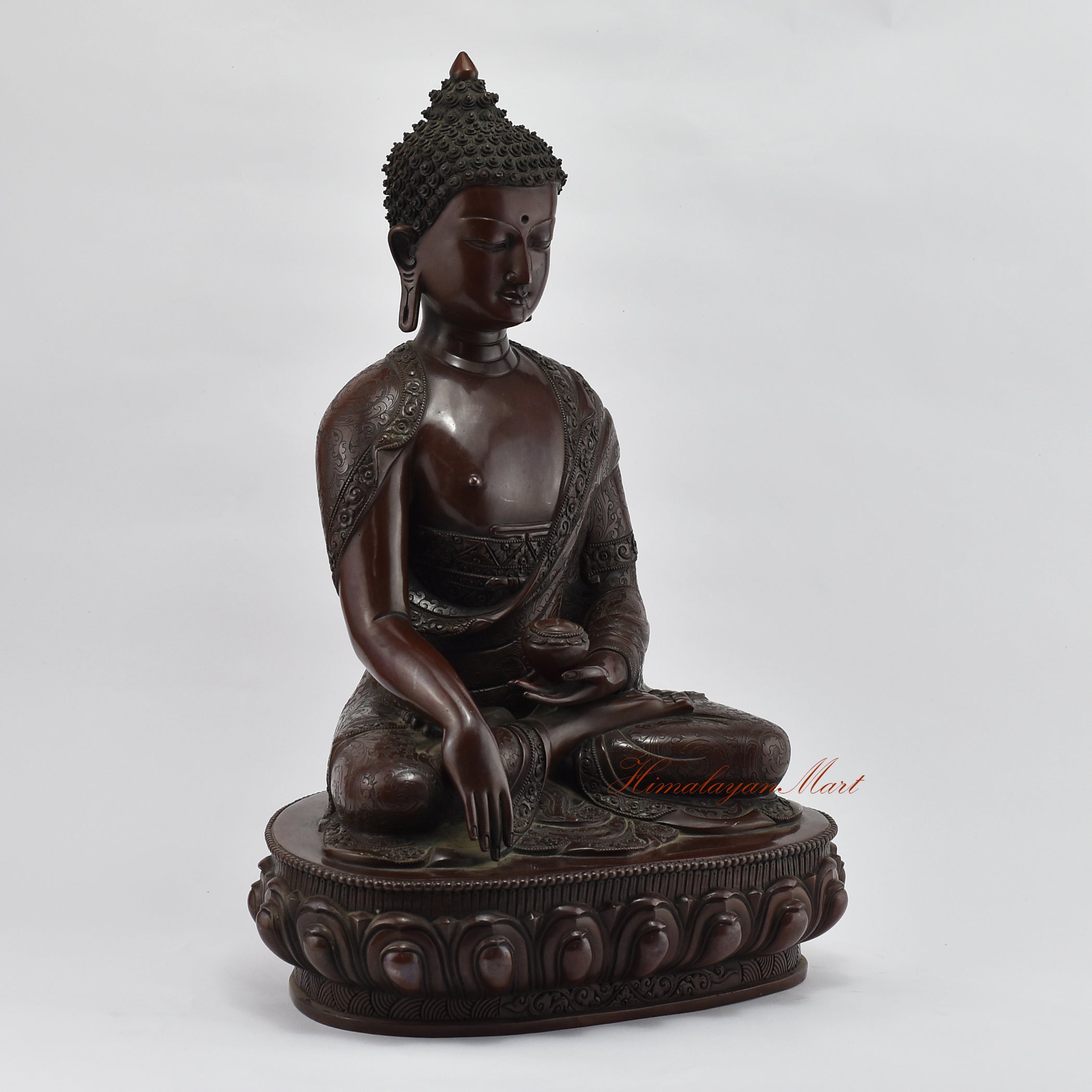 Tibetan Oxidized Shakyamuni Buddha Statue