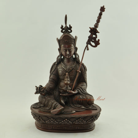 Oxidized Guru Rinpoche Statue | Embrace the Exquisite Guru to Enrich Your Meditation Practice