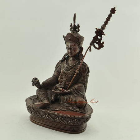 Oxidized Buddhist Guru Rinpoche Statue