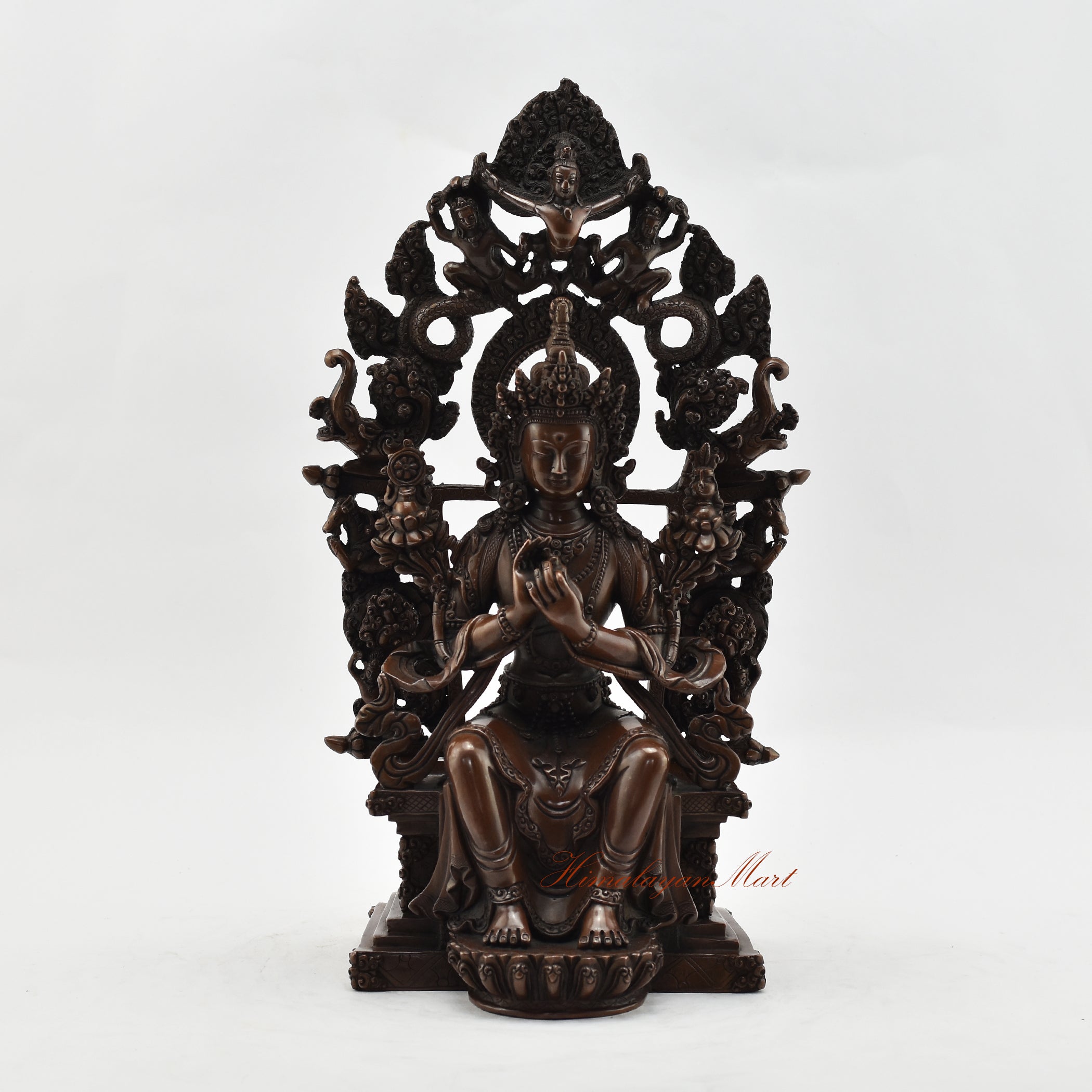 Oxidized Maitreya Statue - The Future Buddha