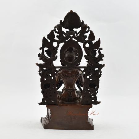 Oxidized Maitreya Buddha Statue - The Future Buddha