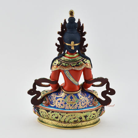 Painted Amitayus Buddha Statue