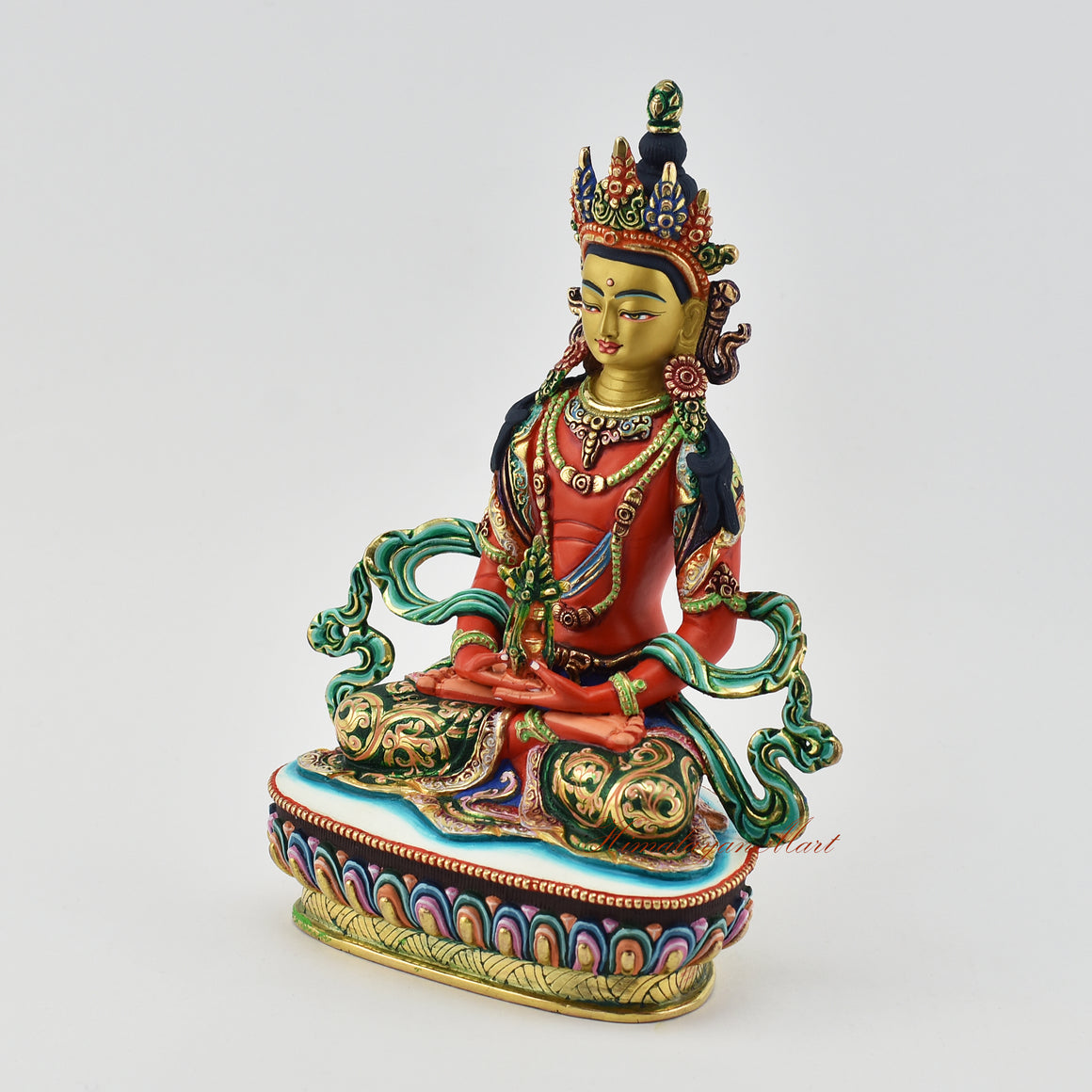 Painted Buddhist Aparmita Buddha Statue