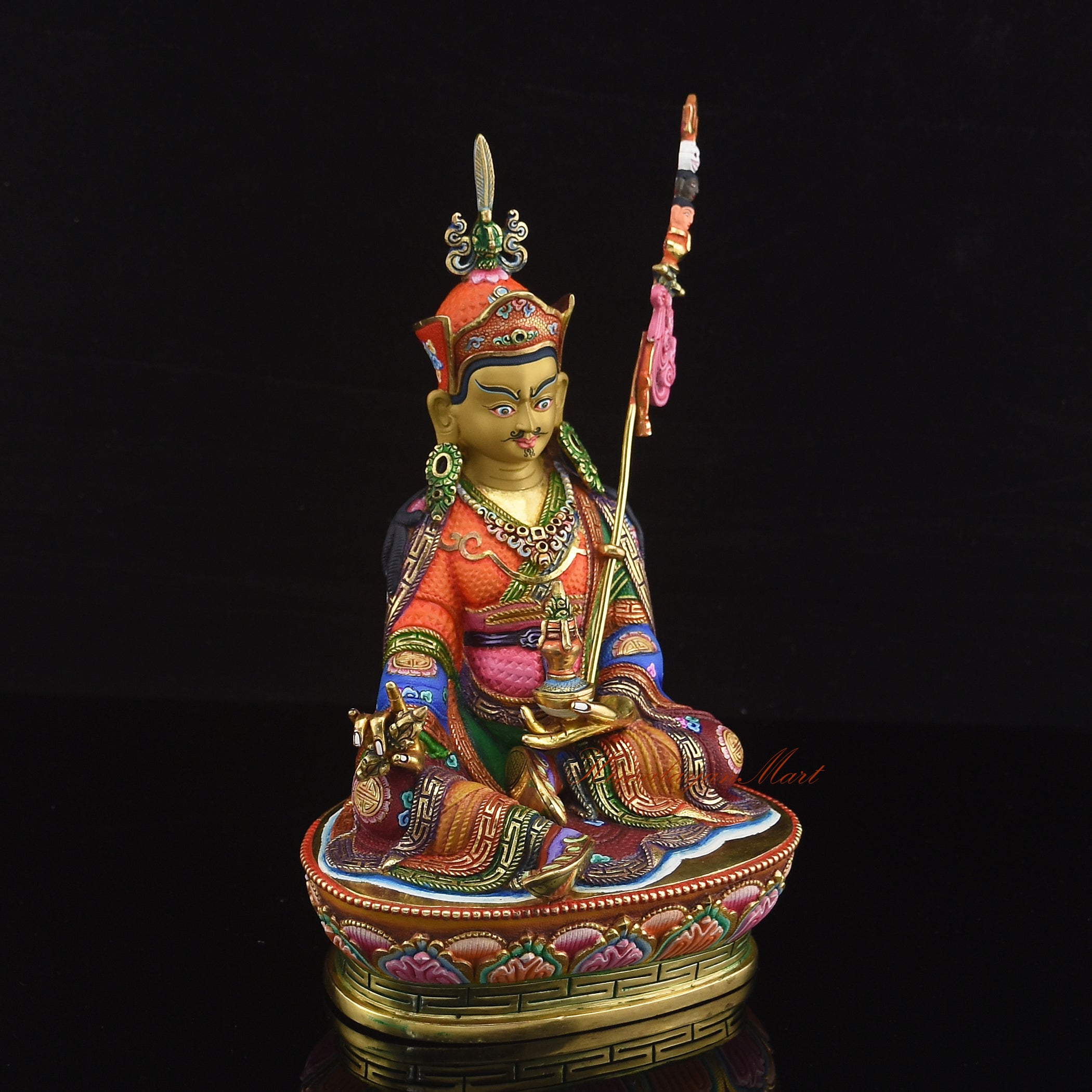 Hand Painted Guru Rinpoche Statue