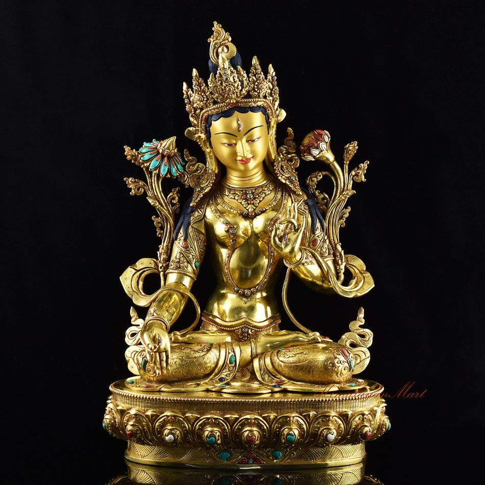 Ritual White Tara Statue | White Tara / Dholkar – The Divine Mother