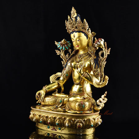 Buddhist Ritual White Tara Statue 