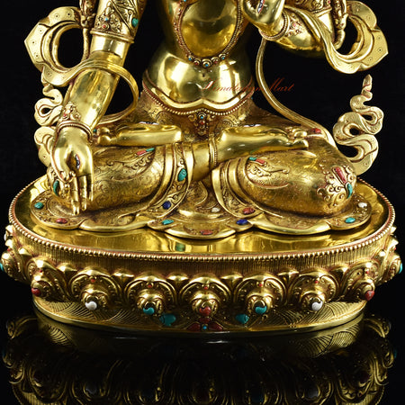 Ritual White Tara Statue Details Top