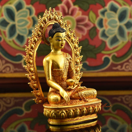 Tibetan Shakyamuni Buddha Miniature Statue