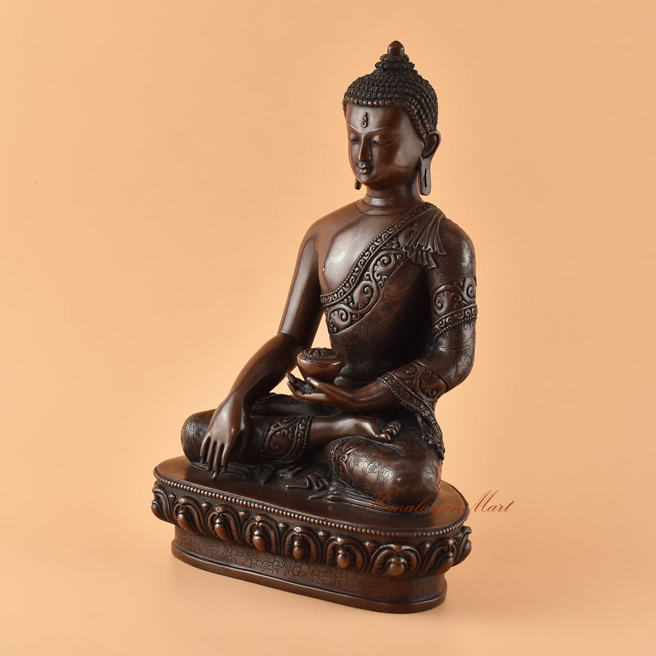 Oxidized Shakyamuni Buddha Statue