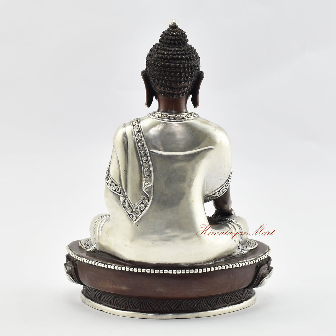 Silver-Plated Shakyamuni Buddha Statue