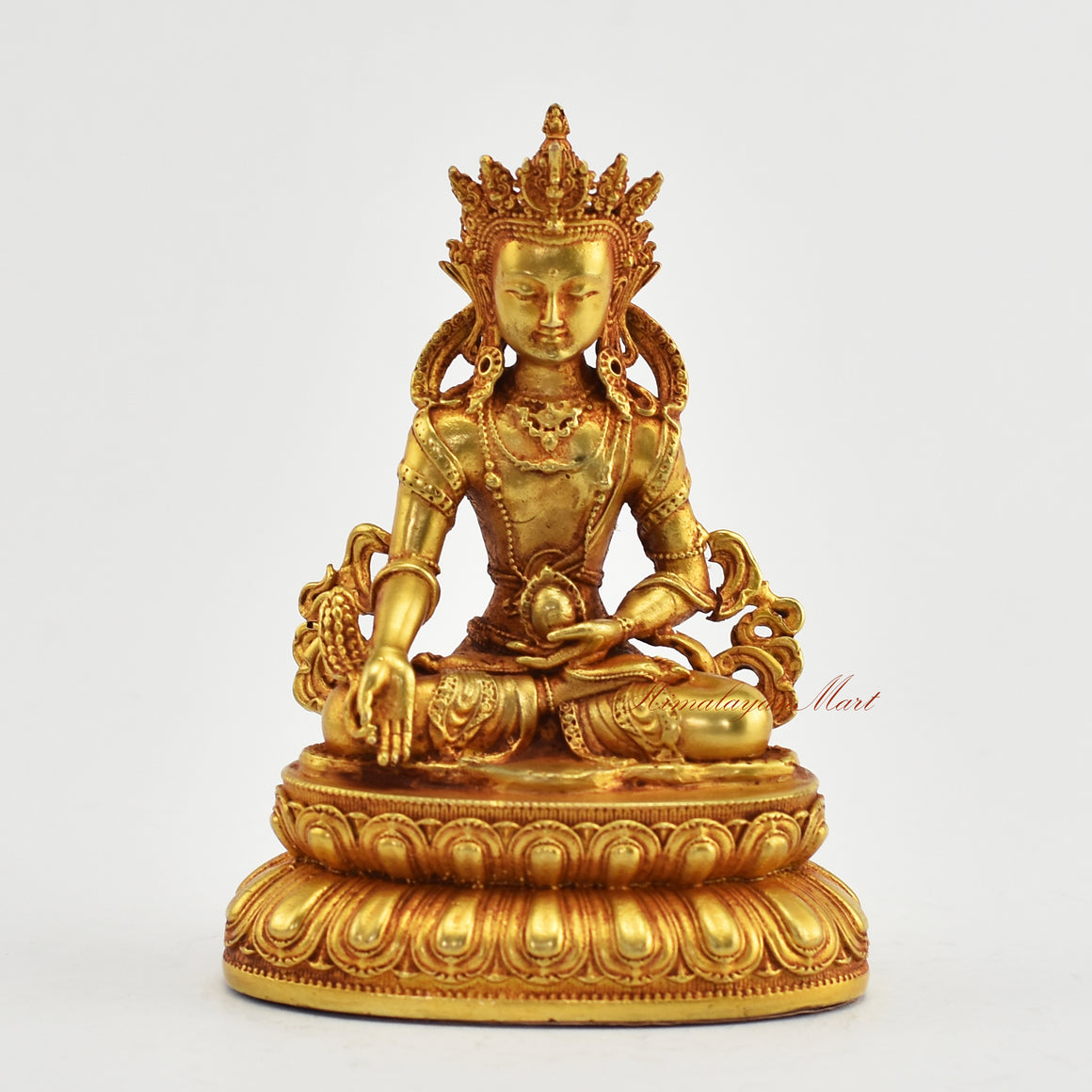 Small Gold-Plated Ksitigarbha Statue