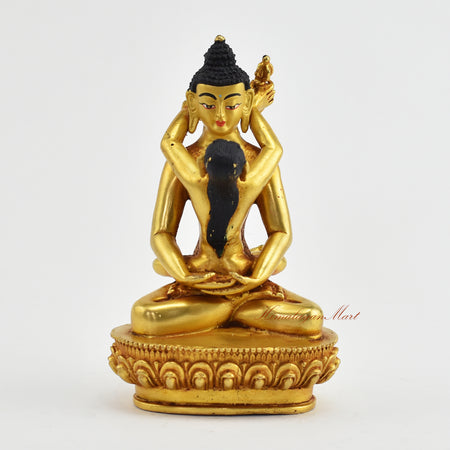 Small Gold-Plated Samantabhadra Statue