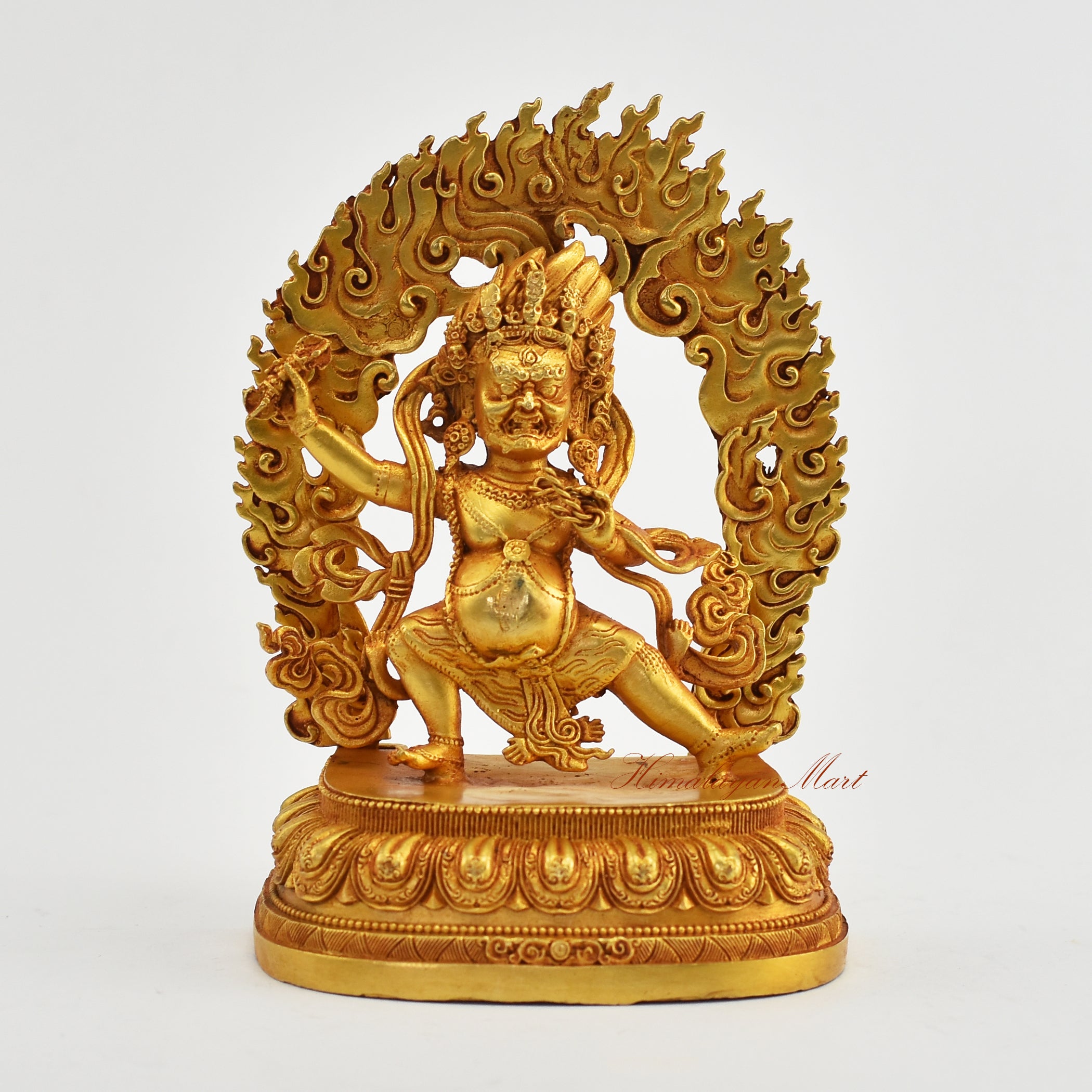 Small Gold-Plated Vajrapani Statue