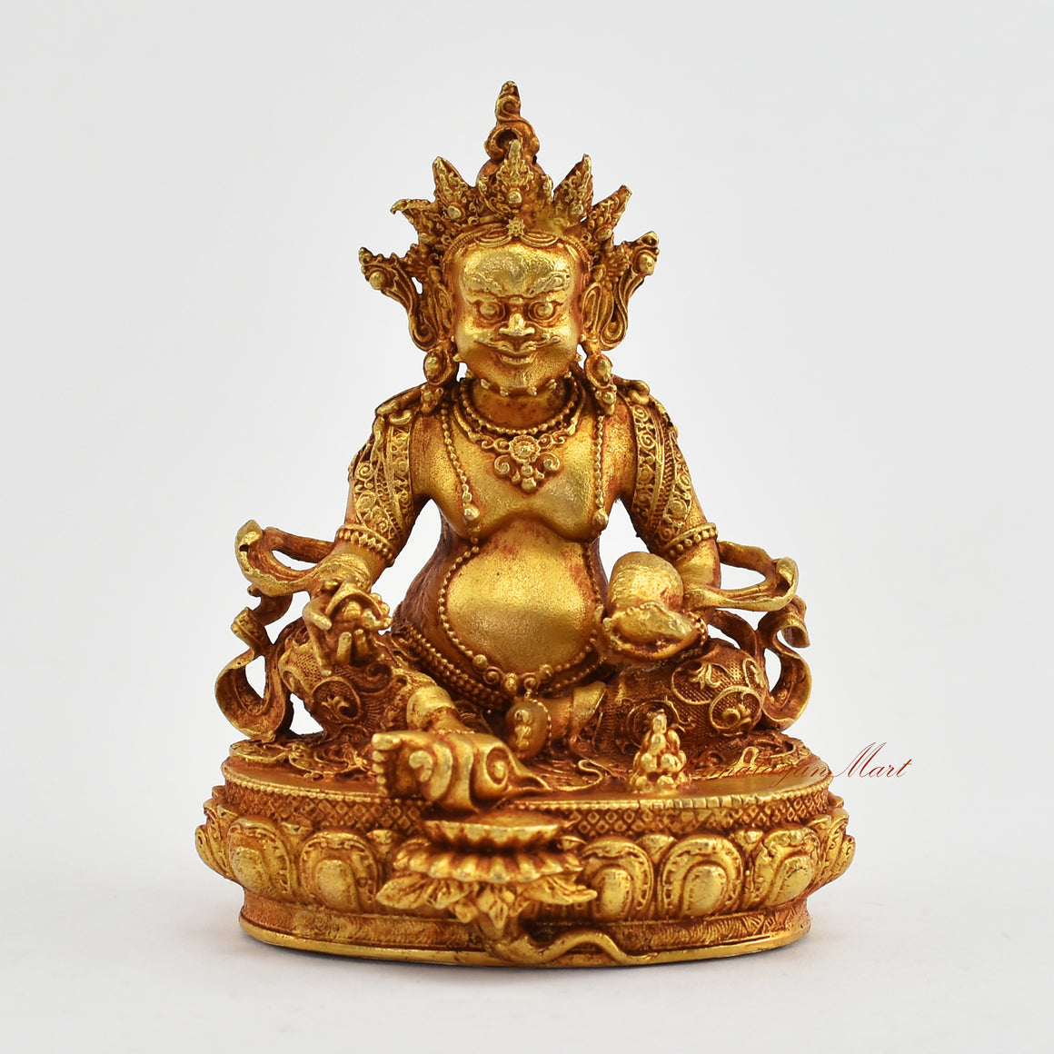 Small Gold-Plated Yellow Dzambhala Statue