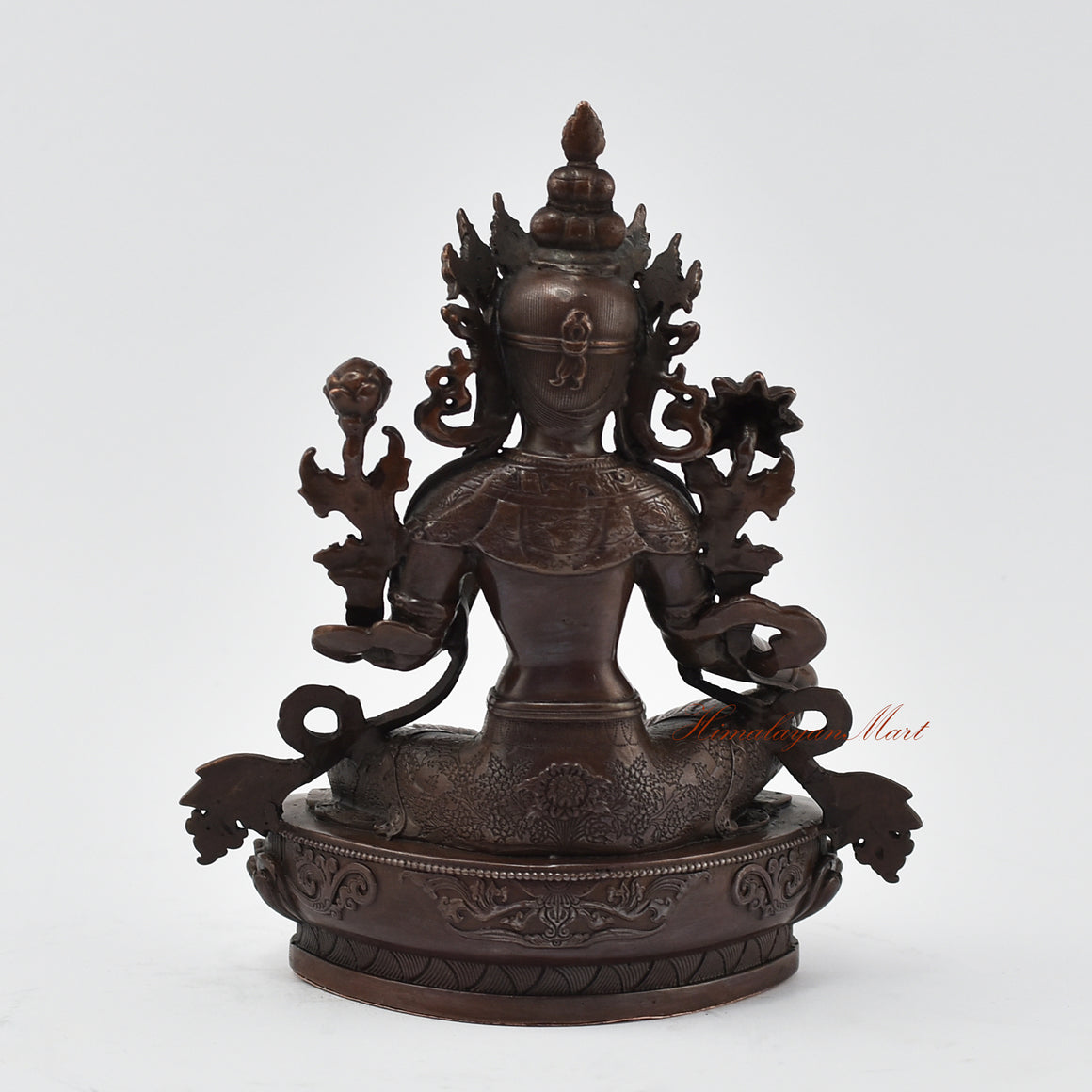 Small Green Tara Statue  Back Details