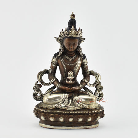 Small Silver-Plated Aparamita Statue