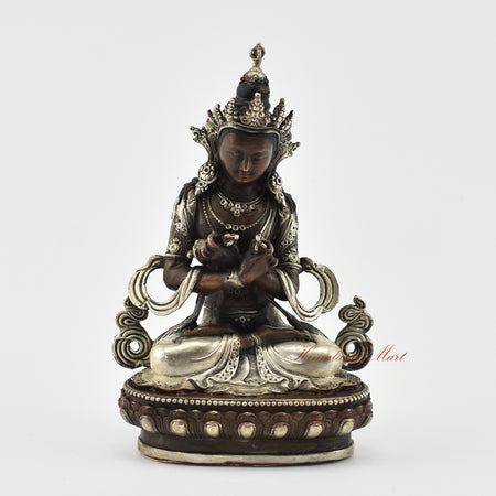 Small Vajradhara Silver-Plated Statue