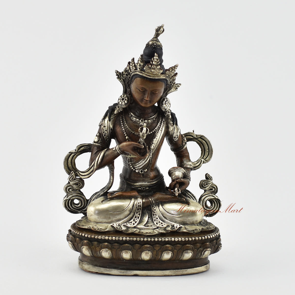 Small Vajrasattva Silver-Plated Statue