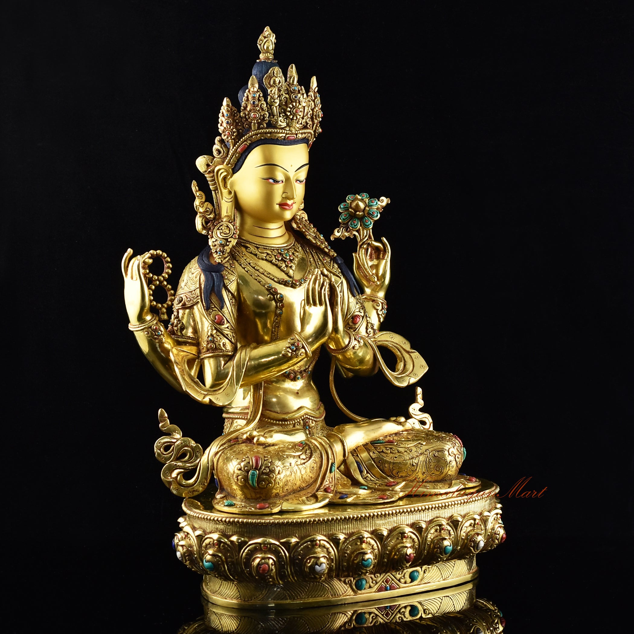 Tibetan Chenrezig Khadchheri Statue  