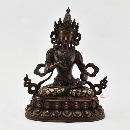 Tibetan Dorjesempa Oxidized Statue | Vajrasattva Handmade Copper Statue from Patan, Nepal