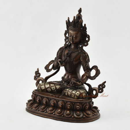 Buddhist Dorjesempa Oxidized Statue