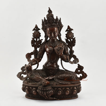 Tibetan Green Tara | Exquisitely Handcrafted Green Tara Statue from Patan, Nepal