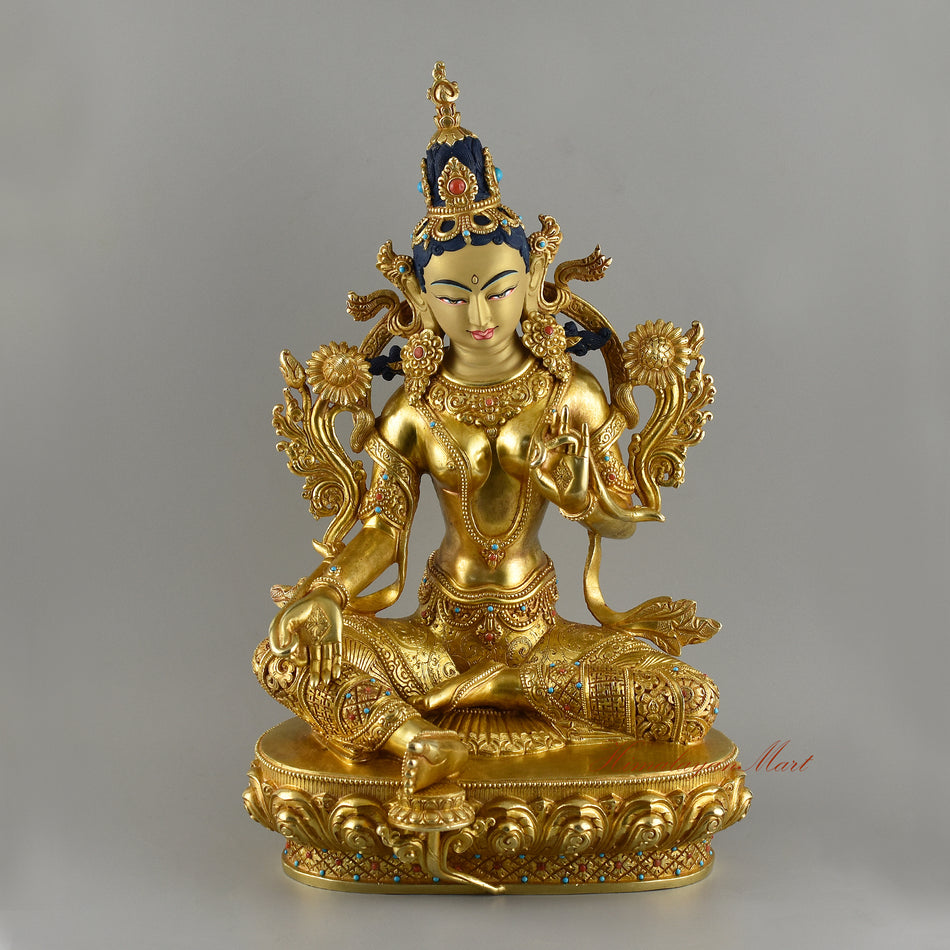 Tibetan Green Tara Statue