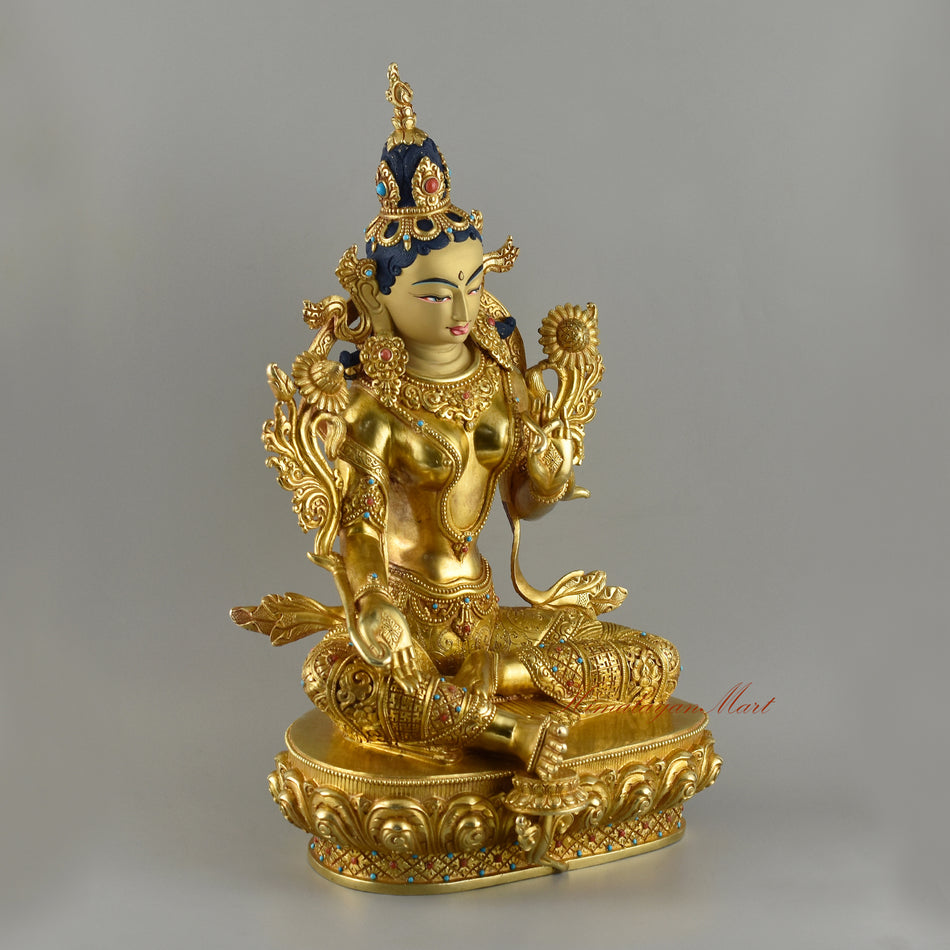 Tibetan Green Tara Statue